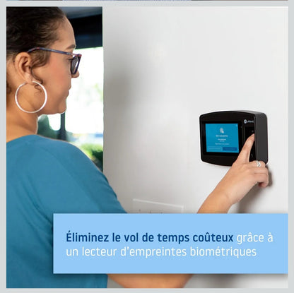 uAttend JR2000 Biometric Fingerprint, RFID, PIN Time Clock for Small Business – Cloud-Based Attendance System with Optional Payroll Integration – All-in-One System