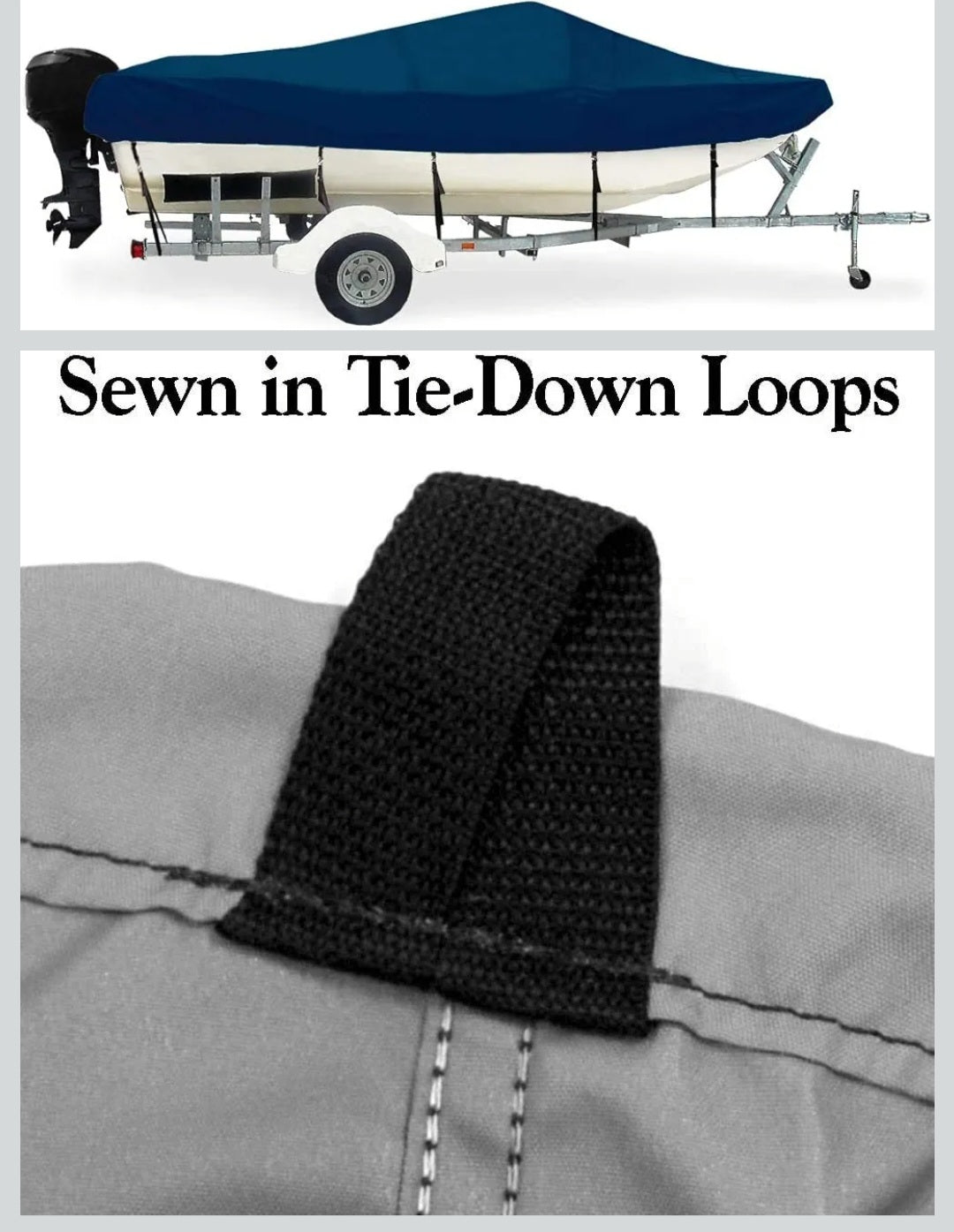 Taylor Made Products Trailerite Semi-Custom Boat Cover for Tri-Hull Boats with Outboard Motors