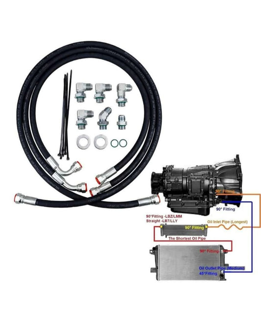 Transmission Cooler Hose Lines & Fittings Adapters Heavy Duty